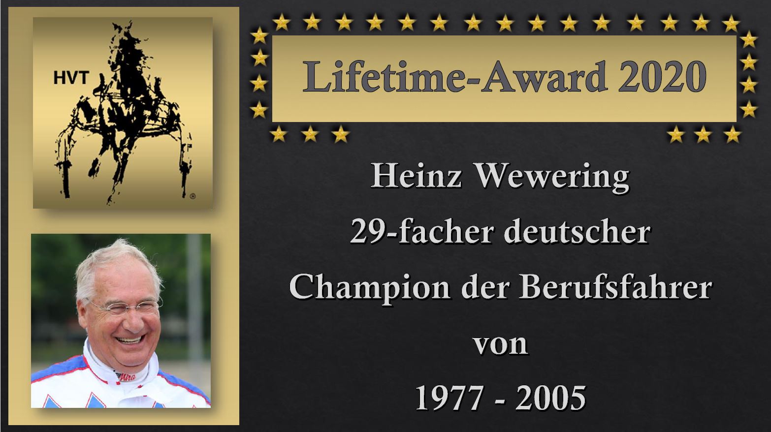HVT-Lifetime Award und Platinhelm für Heinz Wewering